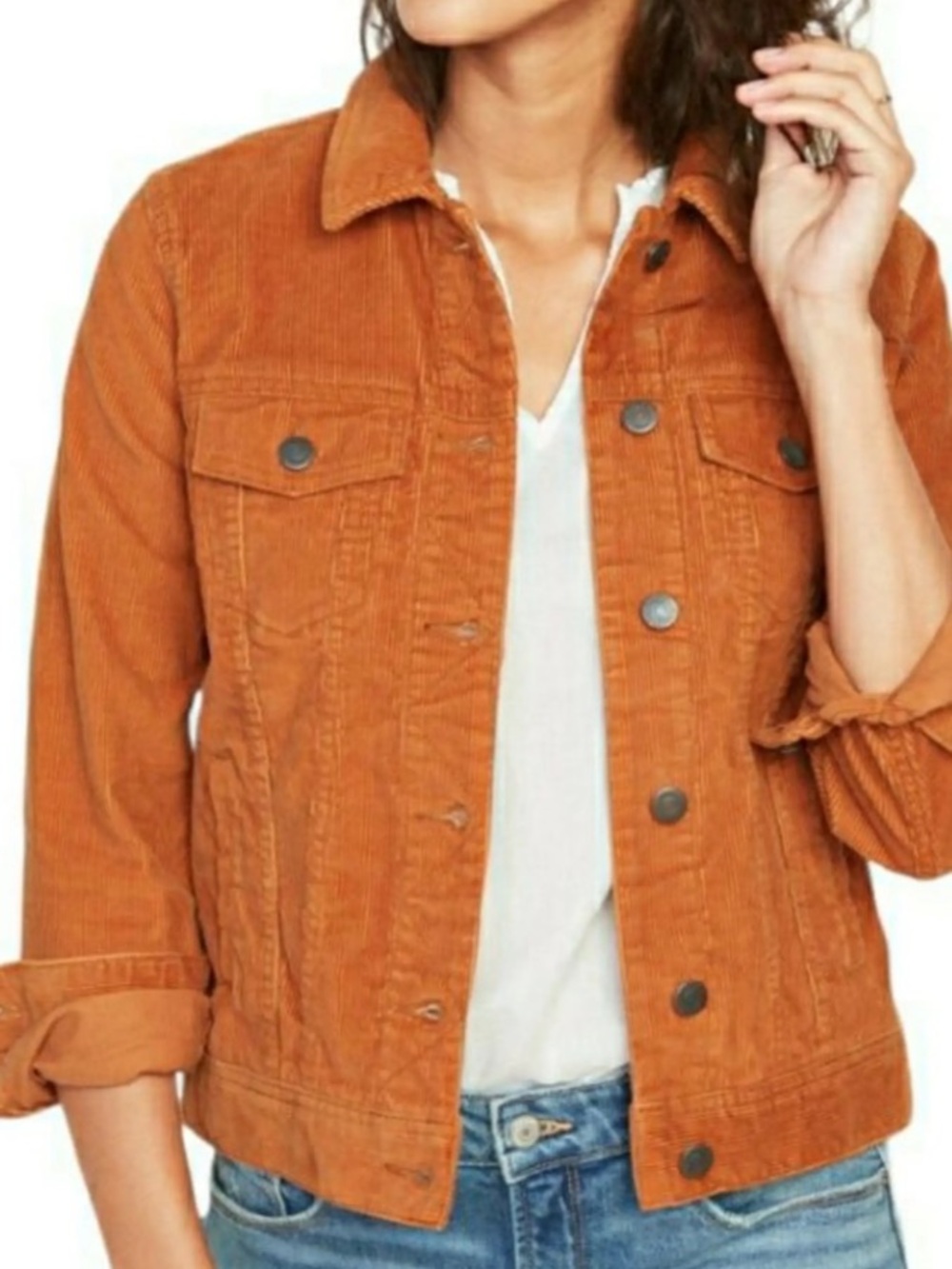 Old Navy Corduroy Jacket Burnt Orange Medium